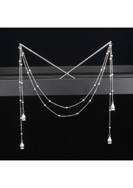 Stil 10 Çift Zincir Saç Çatal Inci Püskül Saç Tokası Nunchaku Firkete Çin Tarzı Retro Saç Aksesuarları Hanfu Tiaras Süsler (Yurt Dışından) indirimleri