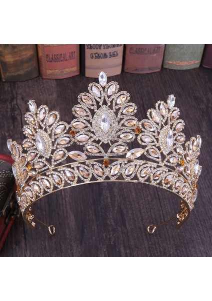 Beyaz Büyük Barok Kristal Tiaras Düğün Taç Gelinler Kadınlar Için Saç Aksesuarları Başlıklar Prenses Pageant Couronne Mariage Forseven (Yurt Dışından) fiyatları