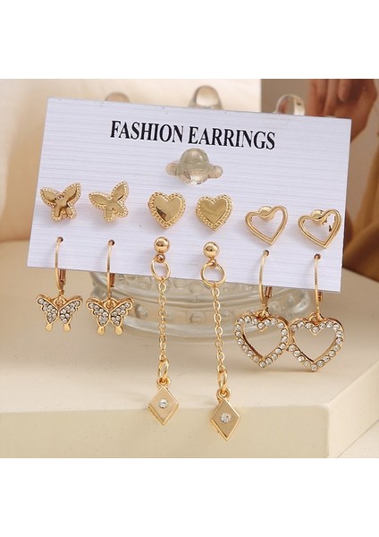 29 Moda Kadın Küpe Seti Kristal Saplama Küpeler Kadınlar Için Boho Geometrik Yuvarlak Çiçek Püskül Küpe Punk Takı (Yurt Dışından) indirimleri