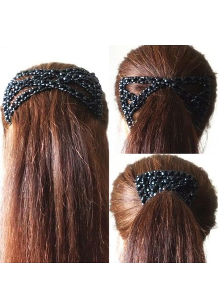 Stil 1 Yeni Kadın Tarak Saç Aksesuarları Inci Boncuklu Elastik Saç Pençe Firkete Sihirli Tarak Up-Do Saç Modeli Bun Maker Aracı At Kuyruğu Saç Modeli (Yurt Dışından) indirimleri