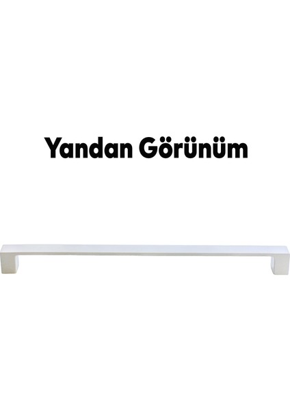 Mobilya Mutfak Dolabı Banyo Çekmece Dolap Kapak Kulpu Kulbu Beyaz 224 mm Metal Kulp