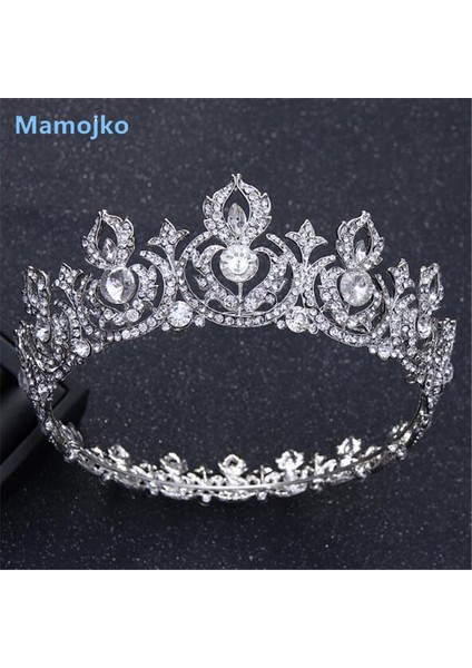 ZXC87GOLD Mamojko Barok Kraliçe Asil Gelin Taç Tiaras Kadın Kristal Düğün Şapkalar Gelin Saç Aksesuarları Için Zarif Tiara Bijoux (Yurt Dışından) fiyatları