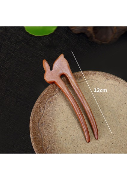 E Çin Ahşap Saç Sopa Saç Tokalarım Kırmızı Sandal Ağacı Tavşan Klipler Vintage Stil Firkete Aksesuarları Kadınlar Için Bun Maker ml (Yurt Dışından)