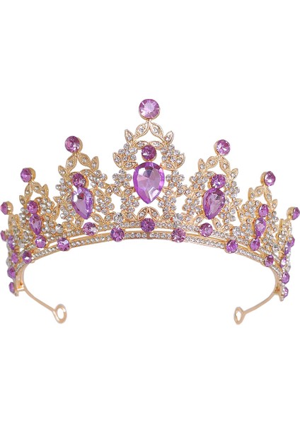 H158 Siyah Yeşil Kmvexo Düğün Saç Tiara Kristal Gelin Taç Altın Renk Diadem Peçe Tiaras Düğün Saç Aksesuarları Başlıklar Kafa Takı (Yurt Dışından) fırsatları