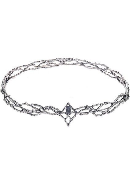 Gümüş Düğün Saç Tiara Kristal Gelin Tacı Taç Gümüş Renk Diadem Peçe Tiaras Düğün Saç Aksesuarları Başlıklar Kafa Takı (Yurt Dışından) modelleri