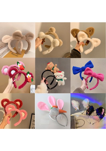 J4 Sevimli Peluş Hayvan Kulak Hairbands Kızlar Kış Güzel Ayı Bantlar Cosplay Süs Bantları Yay Moda Saç Aksesuarları Kadınlar Için (Yurt Dışından) fiyatları