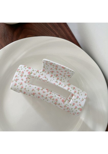 C Yaz Tatili Romantik Pembe Çiçek Saç Pençeleri Asetik Asit Köpekbalığı Klip Takı Akrilik Firkete Kadınlar Için Saç Aksesuarları (Yurt Dışından)