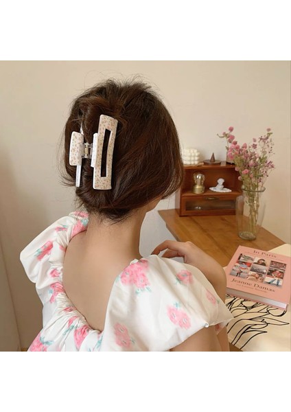C Yaz Tatili Romantik Pembe Çiçek Saç Pençeleri Asetik Asit Köpekbalığı Klip Takı Akrilik Firkete Kadınlar Için Saç Aksesuarları (Yurt Dışından) modelleri