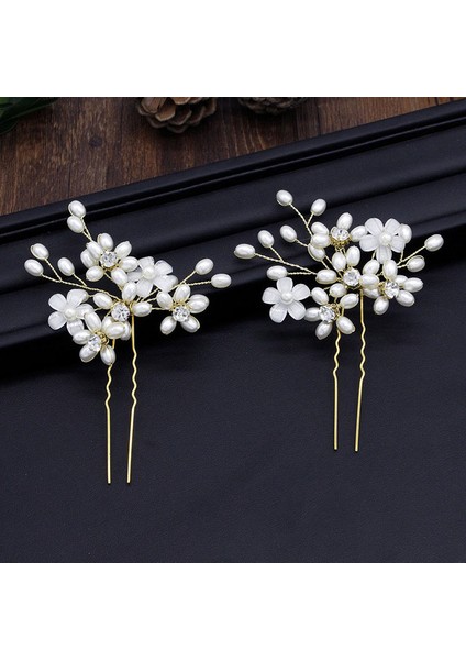 0268 Altın Floralbride Alaşım Gümüş Renk Temizle Kristal Rhinestones Gelin Saç Tokası Düğün Saç Etiket Kadın Nedime Saç Aksesuarları (Yurt Dışından)