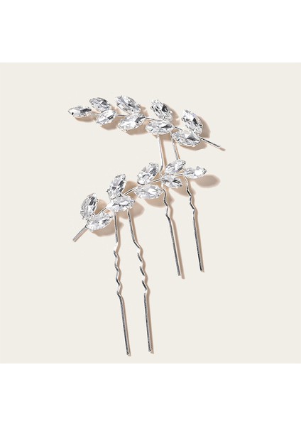 0268 Altın Floralbride Alaşım Gümüş Renk Temizle Kristal Rhinestones Gelin Saç Tokası Düğün Saç Etiket Kadın Nedime Saç Aksesuarları (Yurt Dışından) modelleri