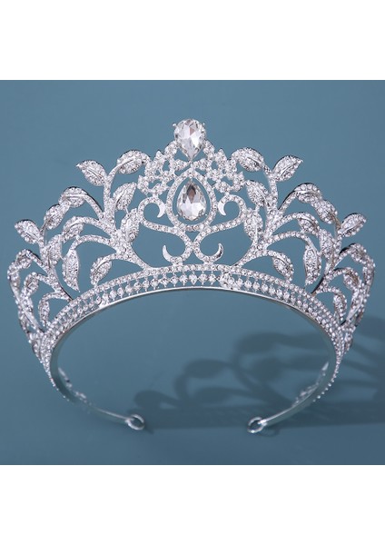 Stil L Gümüş Renk Çeşitli Gümüş Renk Kristal Taçlar Gelin Tiaras Moda Kraliçe Taklidi Diadem Cz Başlığı Düğün Saç Takı Aksesuarları (Yurt Dışından) indirimleri