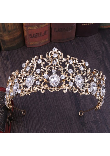 H042 Kırmızı Kmvexo Orman Yaprağı Kristal Tiara Gelinler Taç Altın Renk Gelin Takı Yeşil Taçlar Kraliçe Diadem Düğün Saç Aksesuarları (Yurt Dışından) indirimleri