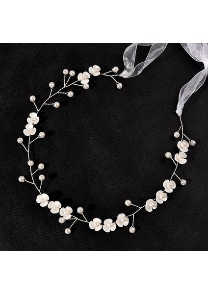 Gümüş Getnoıvas Gelin Altın/gümüş Renk Çiçek Şerit Hairband Kafa Bandı Kadın Başlığı Tiara Düğün Gelin Saç Takı Aksesuarları (Yurt Dışından)
