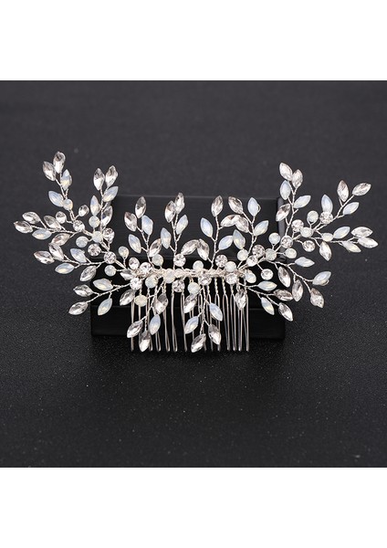 Gümüş Gümüş Renk Inci Kristal Düğün Saç Combs Saç Aksesuarları Gelin Çiçek Başlığı Kadın Gelin Saç Süsler Takı (Yurt Dışından) modelleri