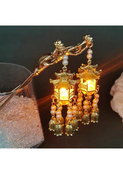Hiçbir Püskül Vintage Çin Tarzı Aydınlık Pavilion Fener Püskül Saç Sopa Firkete 2022 Trendy Retro Kadın Saç Tokası Saç Aksesuarları (Yurt Dışından) indirimleri