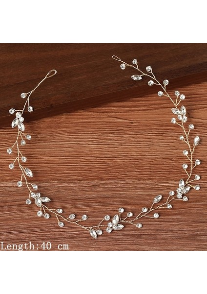 Açık Altın Rengi Kadın Bantlar Saç Takı Düğün Saç Aksesuarları Kadınlar Için Rhinestone Inci Kafa Bandı Gelin Tacı Hairbands Aksesuarları (Yurt Dışından)