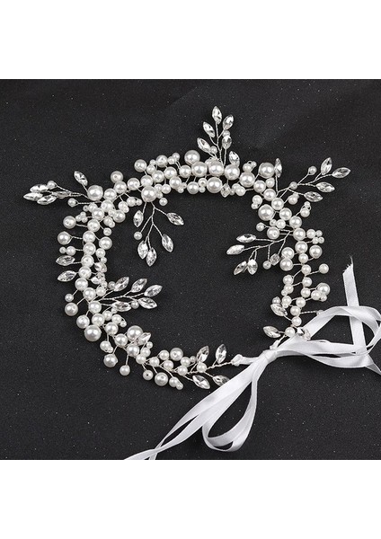 K Inciler Bantlar Kadın Kızlar Için Gelin Düğün Hairbands Beyaz Çiçek Tiaras ve Taçlar Kore Moda Headdress Saç Takı (Yurt Dışından)