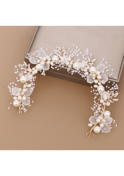 K Inciler Bantlar Kadın Kızlar Için Gelin Düğün Hairbands Beyaz Çiçek Tiaras ve Taçlar Kore Moda Headdress Saç Takı (Yurt Dışından) fiyatları