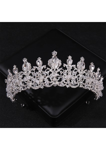 Resim Olarak Lüks Moda Altın Gümüş Renk Kristal Taçlar Kadınlar Için Gelin Prenses Kraliçe Inciler Tiaras Diadems Düğün Saç Aksesuarları (Yurt Dışından) indirimleri