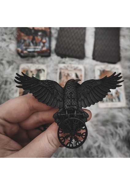 0104 Gümüş Benzersiz Viking Siyah Büyük Boy Karga Saç Tokası Aksesuarları Kadınlar Için 2022 Vintage Goth Punk Kuzgun Kanat Saç Tokası Takı Haarschmuck (Yurt Dışından) fırsatları