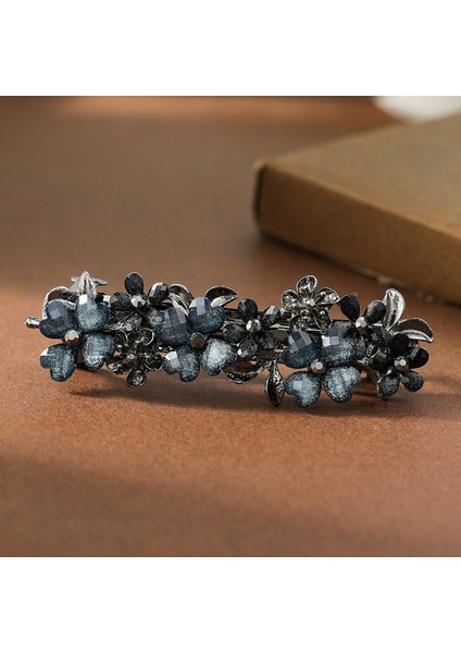 MHM-01-115-06 Yeni Vadideki Zambak Çiçek Inci Bahar Saç Tokası Vintage Zirkon At Kuyruğu Üst Klip Zarif Kadın Moda Saç Aksesuarları (Yurt Dışından)