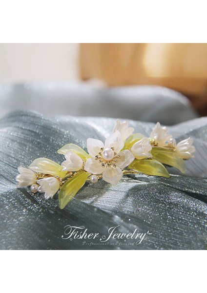 MHM-01-115-06 Yeni Vadideki Zambak Çiçek Inci Bahar Saç Tokası Vintage Zirkon At Kuyruğu Üst Klip Zarif Kadın Moda Saç Aksesuarları (Yurt Dışından) fiyatları