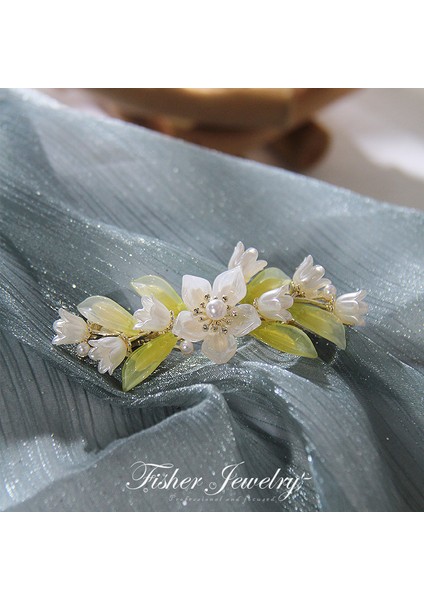 MHM-01-115-06 Yeni Vadideki Zambak Çiçek Inci Bahar Saç Tokası Vintage Zirkon At Kuyruğu Üst Klip Zarif Kadın Moda Saç Aksesuarları (Yurt Dışından) fırsatları