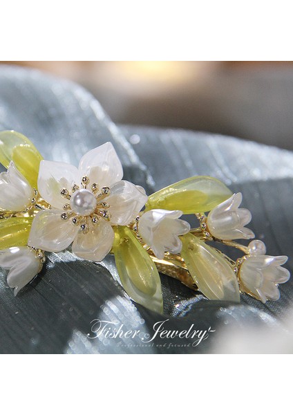 MHM-01-115-06 Yeni Vadideki Zambak Çiçek Inci Bahar Saç Tokası Vintage Zirkon At Kuyruğu Üst Klip Zarif Kadın Moda Saç Aksesuarları (Yurt Dışından) indirimleri