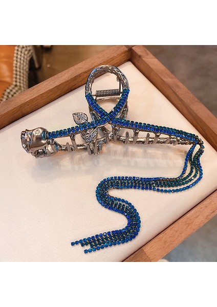 HH2762-3 Rhinestone Saç Pençeleri Püskül ile Parlak Kristal Tokalar Kadınlar Için Geometrik Toka Saç Klip Moda Parti Saç Aksesuarları (Yurt Dışından)