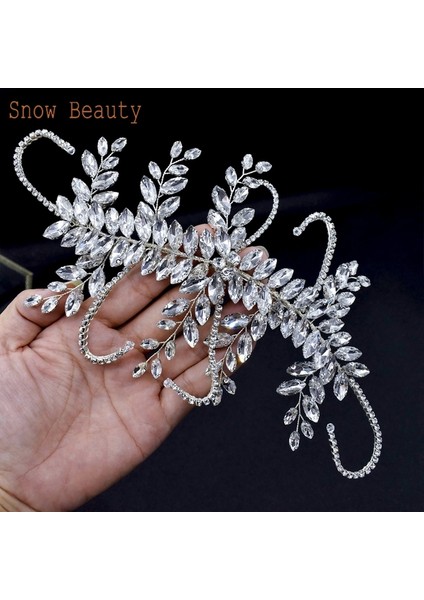 A410 Gümüş A422 Rhinestone Düğün Saç Bandı Saç Aksesuarları Kristal Gelin Şapkalar Parti Gelin Tiaras Başlığı Gelin Takı Için (Yurt Dışından)