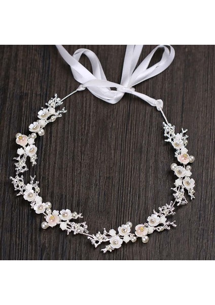 F Getnoıvas Gelin Altın/gümüş Renk Çiçek Şerit Hairband Kafa Bandı Kadın Başlığı Tiara Düğün Gelin Saç Takı Aksesuarları (Yurt Dışından) indirimleri