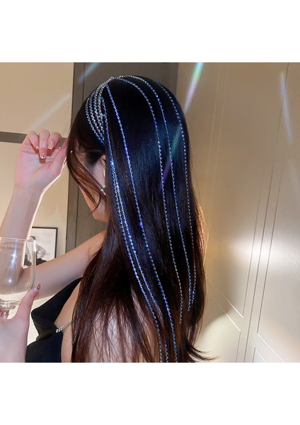 HH898-1 Yeni Tam Taklidi Kafa Bandı Saç Kadınlar Için Uzun Püskül Kristal Kafa Bandı Saç Aksesuarları Düğün Aksesuarları Saç Takı (Yurt Dışından) fırsatları