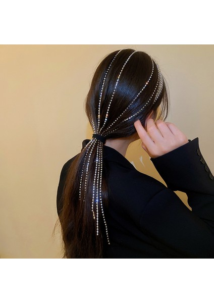 HH898-1 Yeni Tam Taklidi Kafa Bandı Saç Kadınlar Için Uzun Püskül Kristal Kafa Bandı Saç Aksesuarları Düğün Aksesuarları Saç Takı (Yurt Dışından) indirimleri