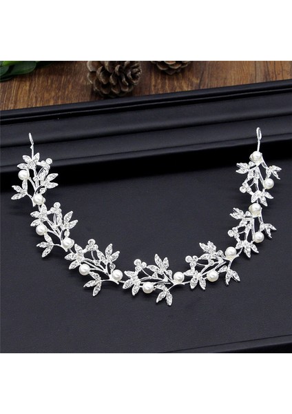 Yaprak Kafa Bandı Barok Gelin Hairbands Taç Başlığı Headdress Düğün Saç Aksesuarları Gelin Tiara Takı (Yurt Dışından) fiyatları