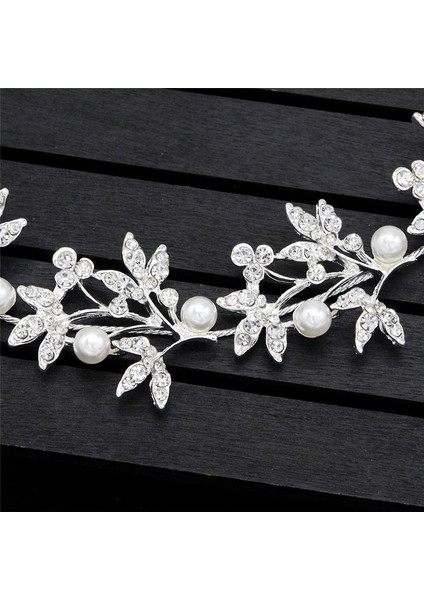Yaprak Kafa Bandı Barok Gelin Hairbands Taç Başlığı Headdress Düğün Saç Aksesuarları Gelin Tiara Takı (Yurt Dışından) indirimleri