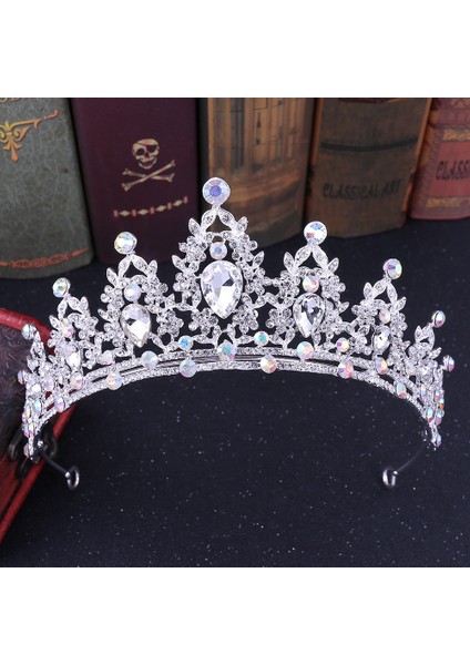Y Sıcak Satış Renkli Kristal Tiara Gelin Taçlar Düğün Saç Aksesuarları Kadınlar Birçok Tasarım Diadems Saç Takı Moda Başlığı (Yurt Dışından) fırsatları