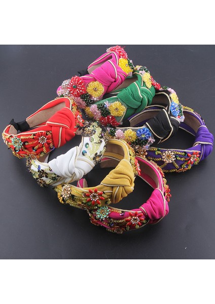 Stil 9 Bohem Moda Çiçekler Sarılmış Kişilik Dans Bandı Renkli Kristal Çiçek Geometrik Metal Çok Yönlü Kafa Bandı 865 (Yurt Dışından) modelleri