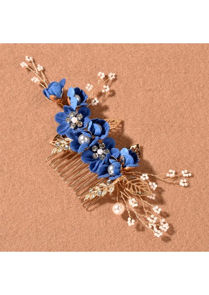 Şarap Kırmızısı D Gelin Saç Aksesuarları Kadınlar Için Çiçek Inci Başlığı Tiara Düğün Tokası Klip Tokalar Gelin Saç Tarak Süsler Takı (Yurt Dışından) fırsatları