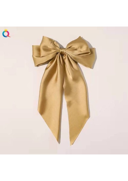 Zencefil Kore Büyük Yay Şerit Firkete Yeni Yıl Çin Moda Geri Kafa Büyük Bahar Klip Gelin Headdress Kadınlar Için Saç Aksesuarları (Yurt Dışından)