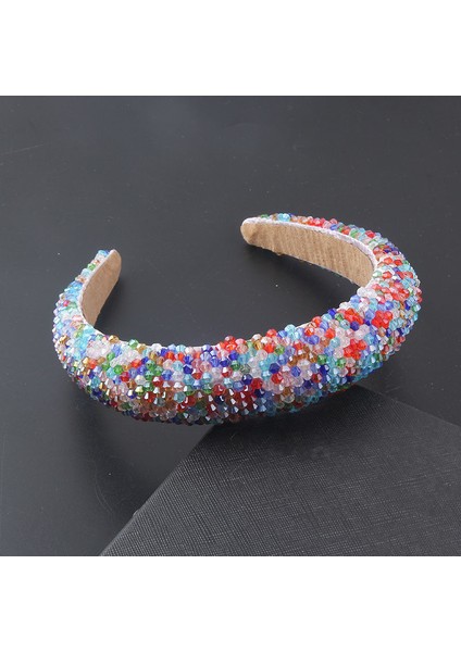 18 Lüks Barok Taklidi Yastıklı Kafa Bandı Kadınlar Için Parlak Tam Ab Kristal Geniş Kalın Saç Çember Kafa Çerçeve Wrap Saç 851 (Yurt Dışından) modelleri