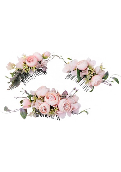 P Tipi Boho Gelin Yapay Çiçek Saç Tarağı Kadınlar Için Gelin Düğün Tacı Kafa Süsleri Headdress Saç Tokası Saç Aksesuarları Takı (Yurt Dışından) fiyatları