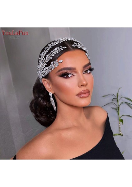 HP509 Youlapan HP496 Moda Kadın Kafa Bandı Taklidi Gelin Başlığı Düğün Saç Aksesuarları Gelin Taç Pageant Headdress (Yurt Dışından) fiyatları