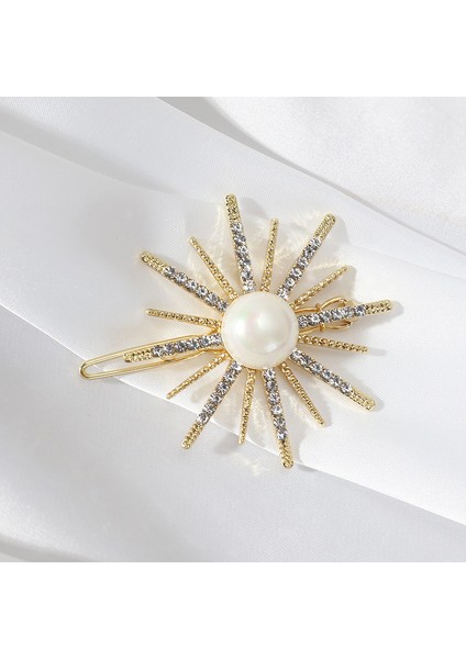 B Moda Parlayan Rhinestones Kar Tanesi Inci Firkete Saç Tokası Kadınlar Için Gelin Bling Kristal Tokalarım Saç Aksesuarları Takı (Yurt Dışından) fırsatları