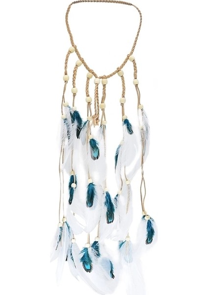 Bl Çingene Moda Güzel Boho Tarzı Tüy Kafa Bandı Headdress Tribal Saç Tüy Halat Başlıklar Hippi Parti Hint Takı (Yurt Dışından)