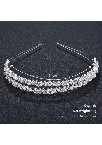 Şerit TSJ121 Efily Düğün Tiaras ve Taçlar Kristal Lüks Takı Taklidi Bantlar Kadınlar Için Gelin Saç Aksesuarları Saç Bandı Hediye (Yurt Dışından)