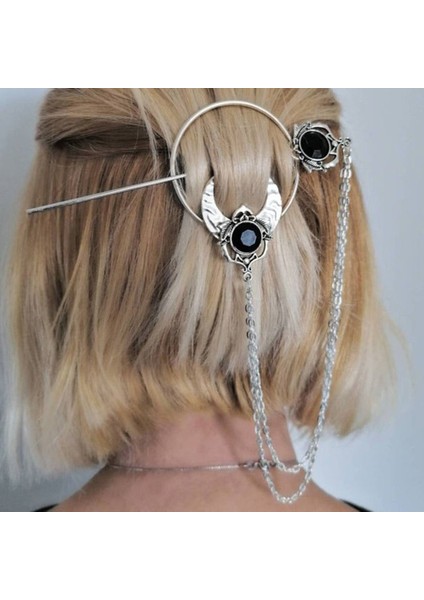 0264-C-GÜMÜŞ Orijinal Viking Retro Uçan Ejderha Saç Tokası 2022 Punk Ejderhaların Annesi Abd Tv Dizisi Saç Süsler Firkete Saç Aksesuarları (Yurt Dışından)