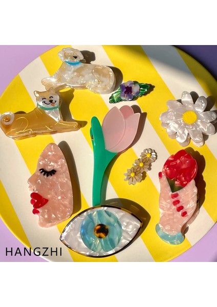 K Yeni Fransız Sevimli Papatya Çiçek Lale Yüz Dudaklar Asetat Saç Tokası Pençe Firkete Moda Kafa Aksesuarları Kadınlar Için Kız Hangzhı 2021 (Yurt Dışından) fiyatları