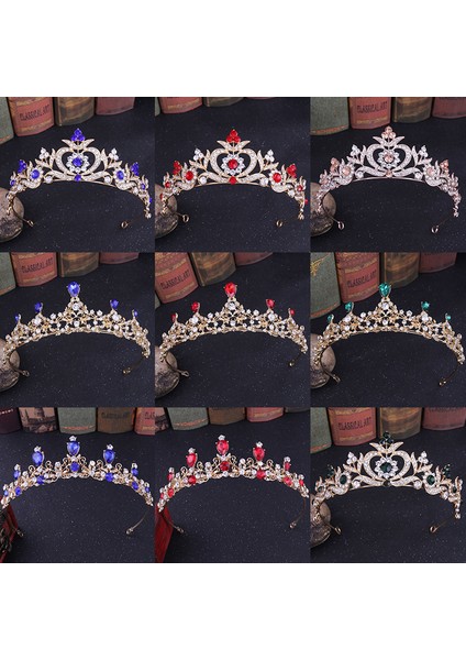 16 Kristal Rhinestone Düğün Saç Aksesuarları Altın Gümüş Renk Tiaras ve Taçlar Gelin Kadınlar Için Moda Prenses Diadems Takı (Yurt Dışından) fiyatları