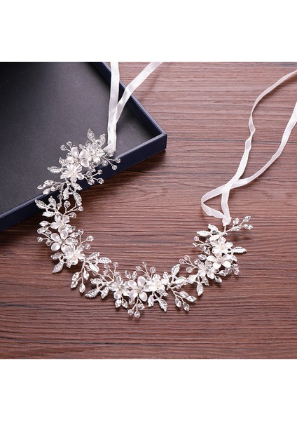 Altın Trendy Gelin Çiçek Saç Takı Kristal Rhinestone El Yapımı Düğün Headdress Kafa Bandı Womanhair Aksesuarları Tiara (Yurt Dışından) fırsatları
