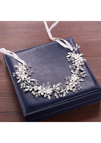 Altın Trendy Gelin Çiçek Saç Takı Kristal Rhinestone El Yapımı Düğün Headdress Kafa Bandı Womanhair Aksesuarları Tiara (Yurt Dışından) indirimleri